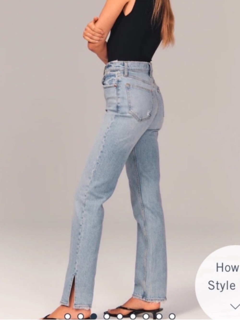 Abercrombie 90s straight ultra high rise